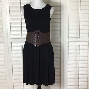 Wide Waist Corset Cinch Belt 35.5” Coffee Brown